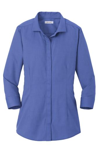 Stock image of blue women's dress shirt